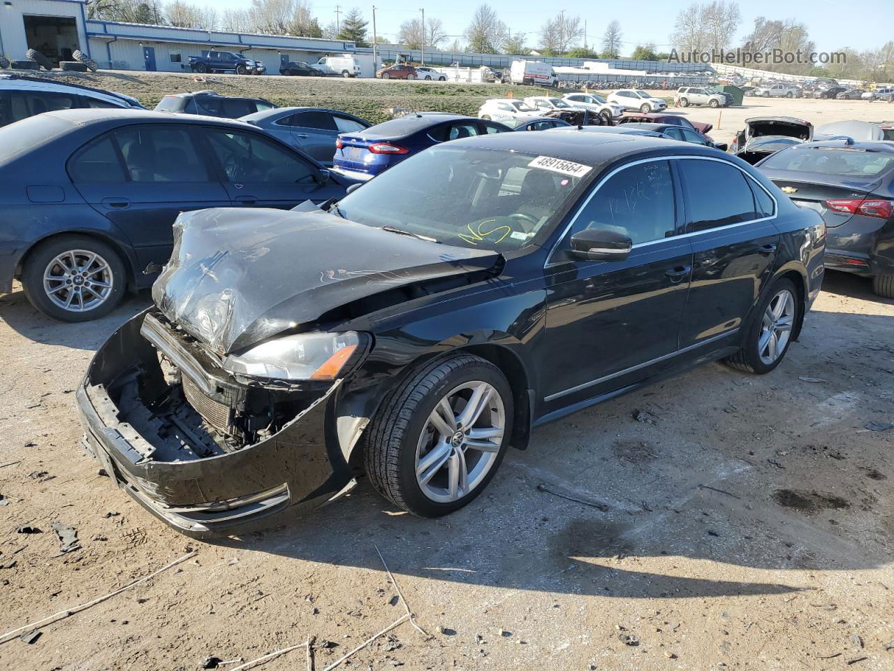 2014 Volkswagen Passat Se Black vin: 1VWBN7A37EC063305