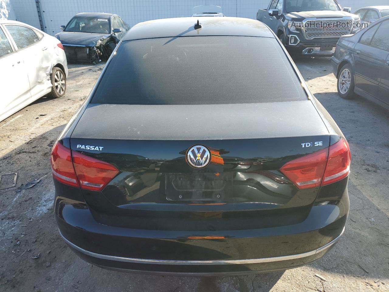 2014 Volkswagen Passat Se Черный vin: 1VWBN7A37EC063305