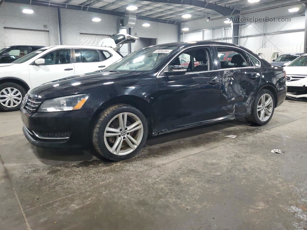 2014 Volkswagen Passat Se Черный vin: 1VWBN7A37EC065314