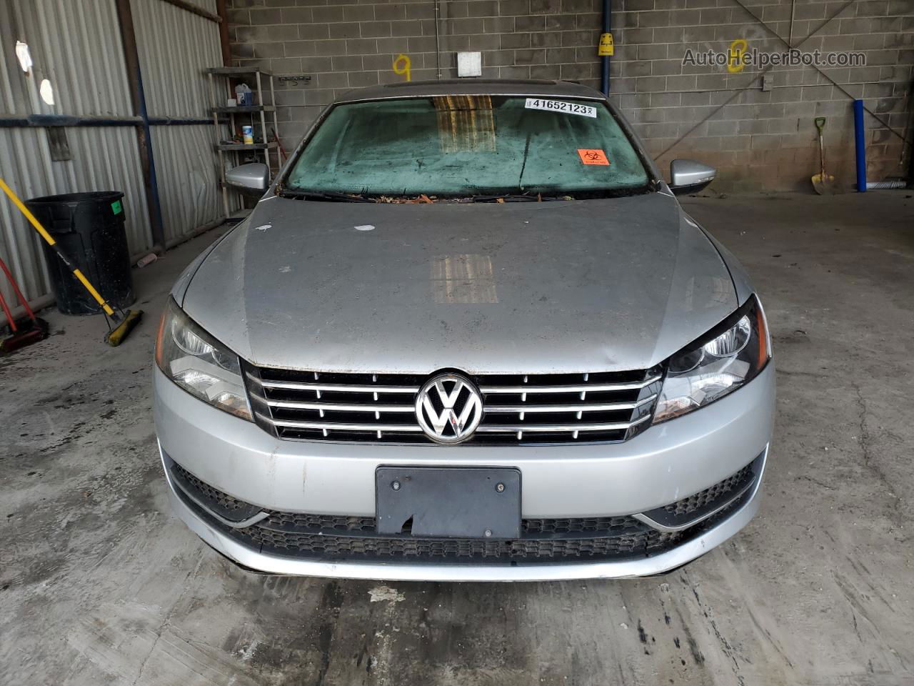 2012 Volkswagen Passat Se Silver vin: 1VWBN7A38CC070471