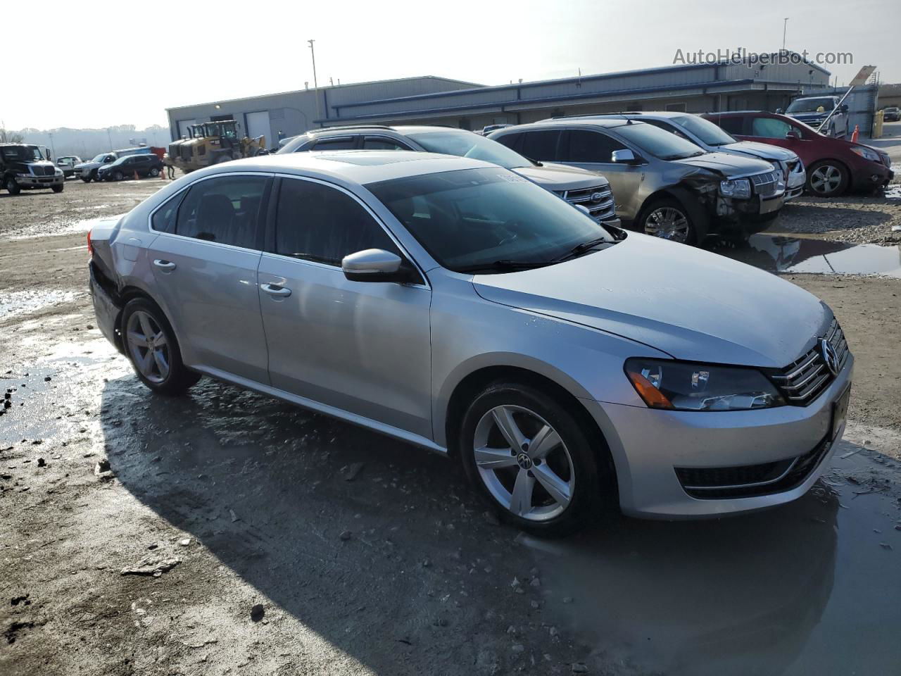 2013 Volkswagen Passat Se Silver vin: 1VWBN7A38DC002494