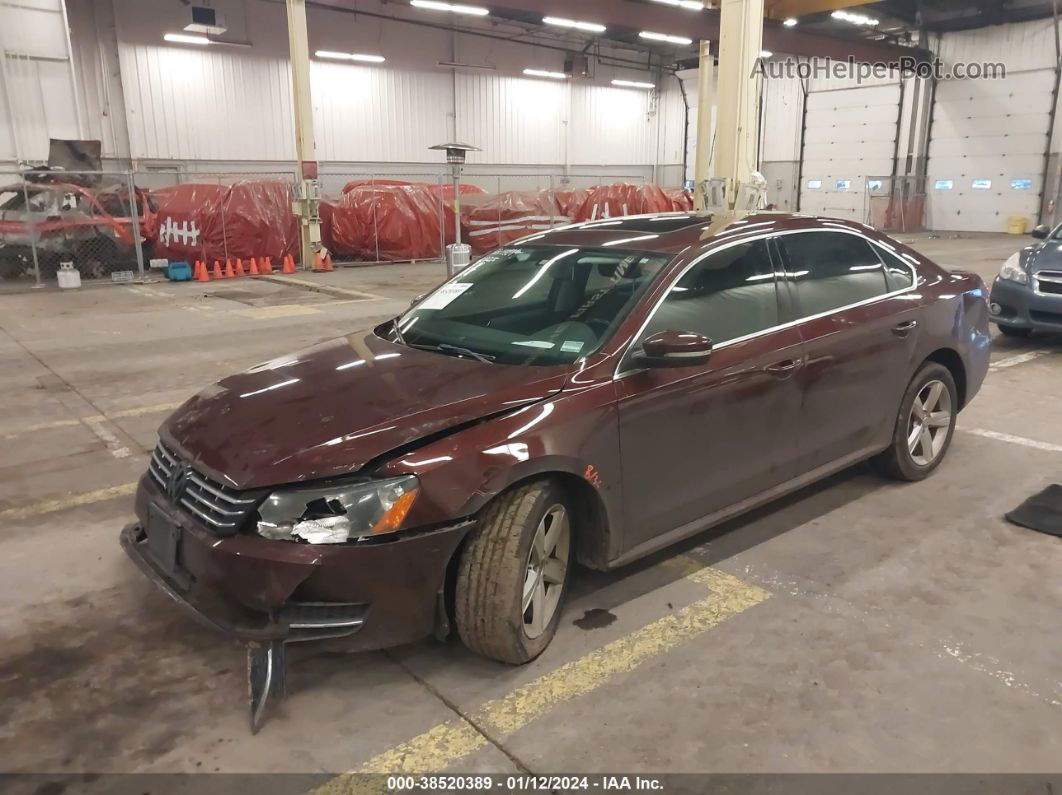 2013 Volkswagen Passat 2.0l Tdi Se Красный vin: 1VWBN7A38DC142688