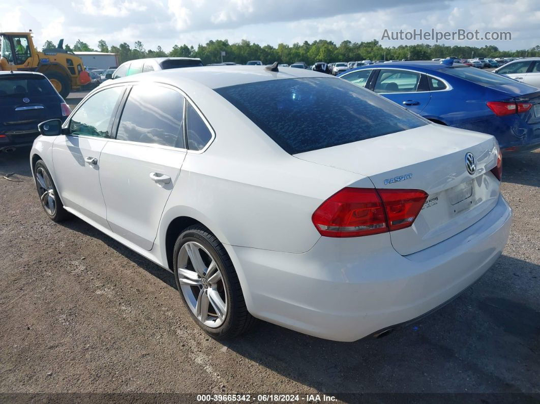 2014 Volkswagen Passat 2.0l Tdi Se White vin: 1VWBN7A38EC048716