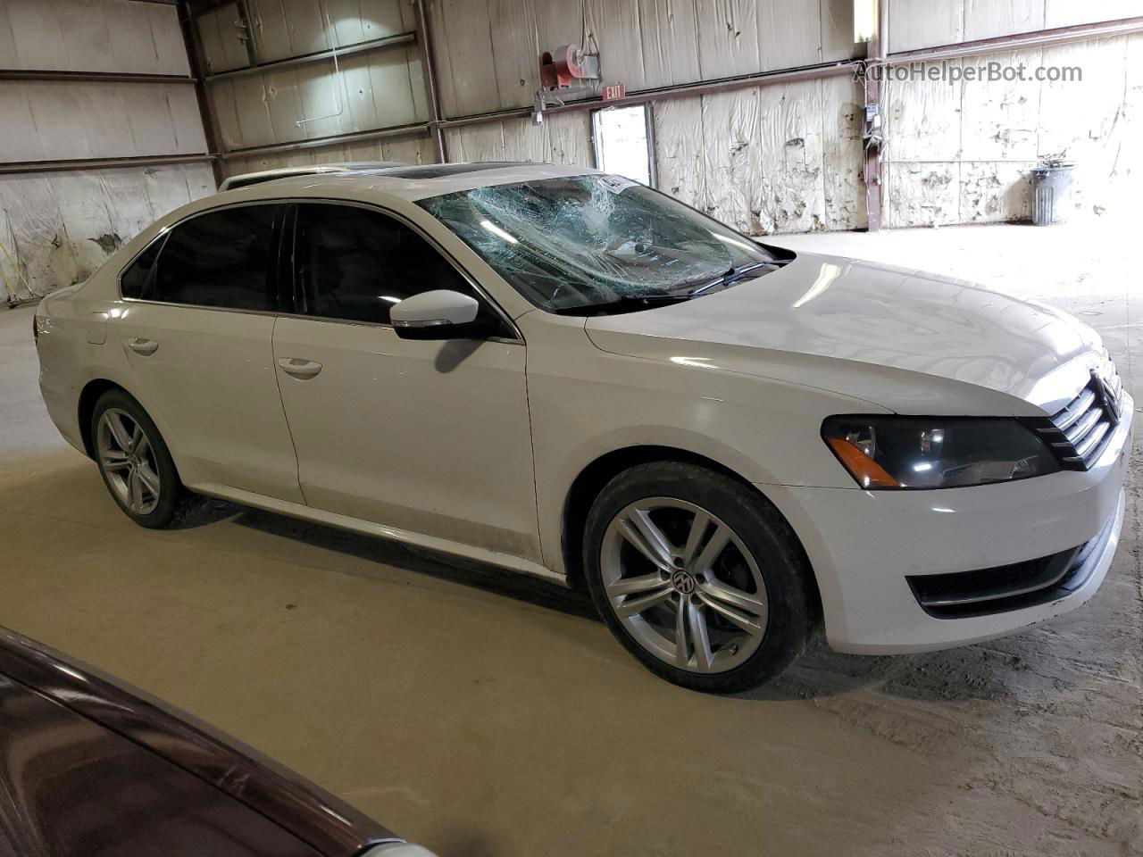 2014 Volkswagen Passat Se White vin: 1VWBN7A38EC111829