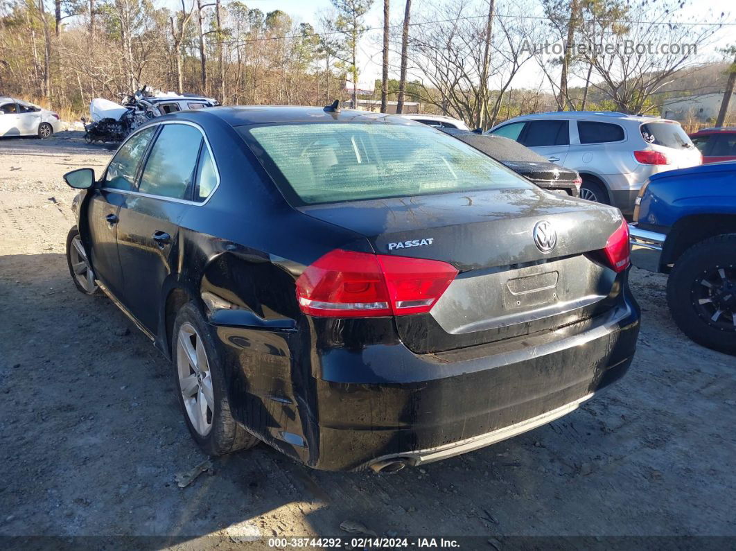 2012 Volkswagen Passat 2.0l Tdi Se Black vin: 1VWBN7A39CC060256