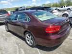 2013 Volkswagen Passat Se Burgundy vin: 1VWBN7A39DC005744