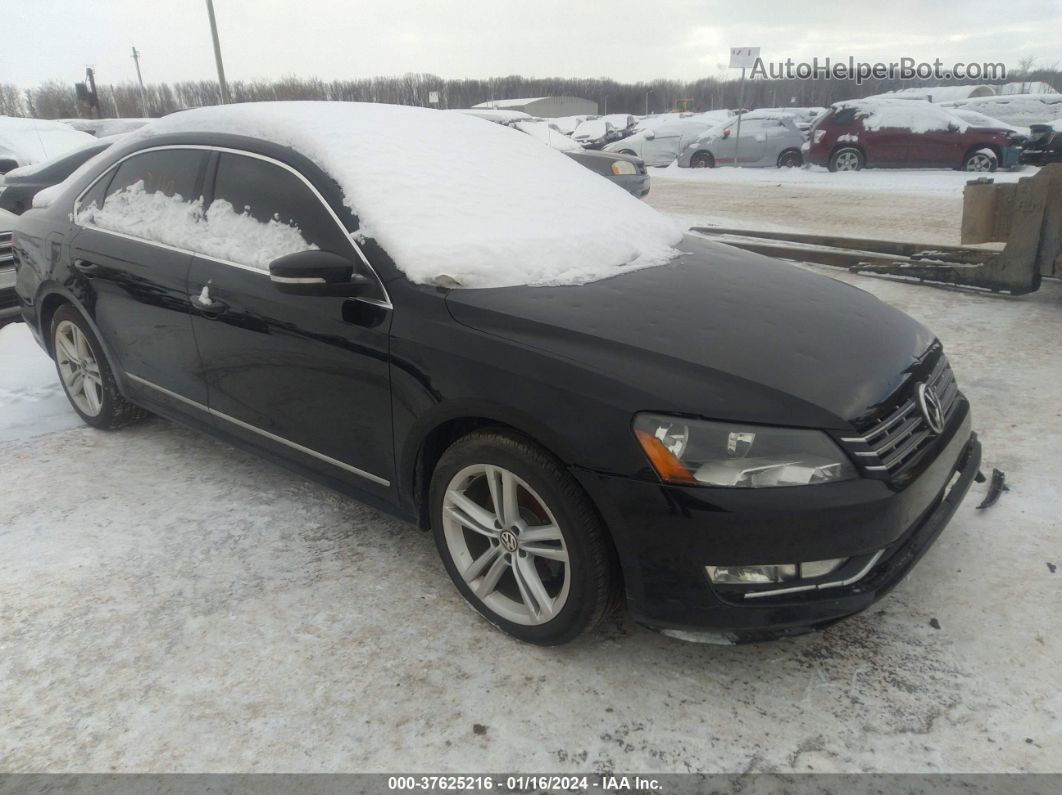 2013 Volkswagen Passat 2.0l Tdi Se Black vin: 1VWBN7A39DC018879