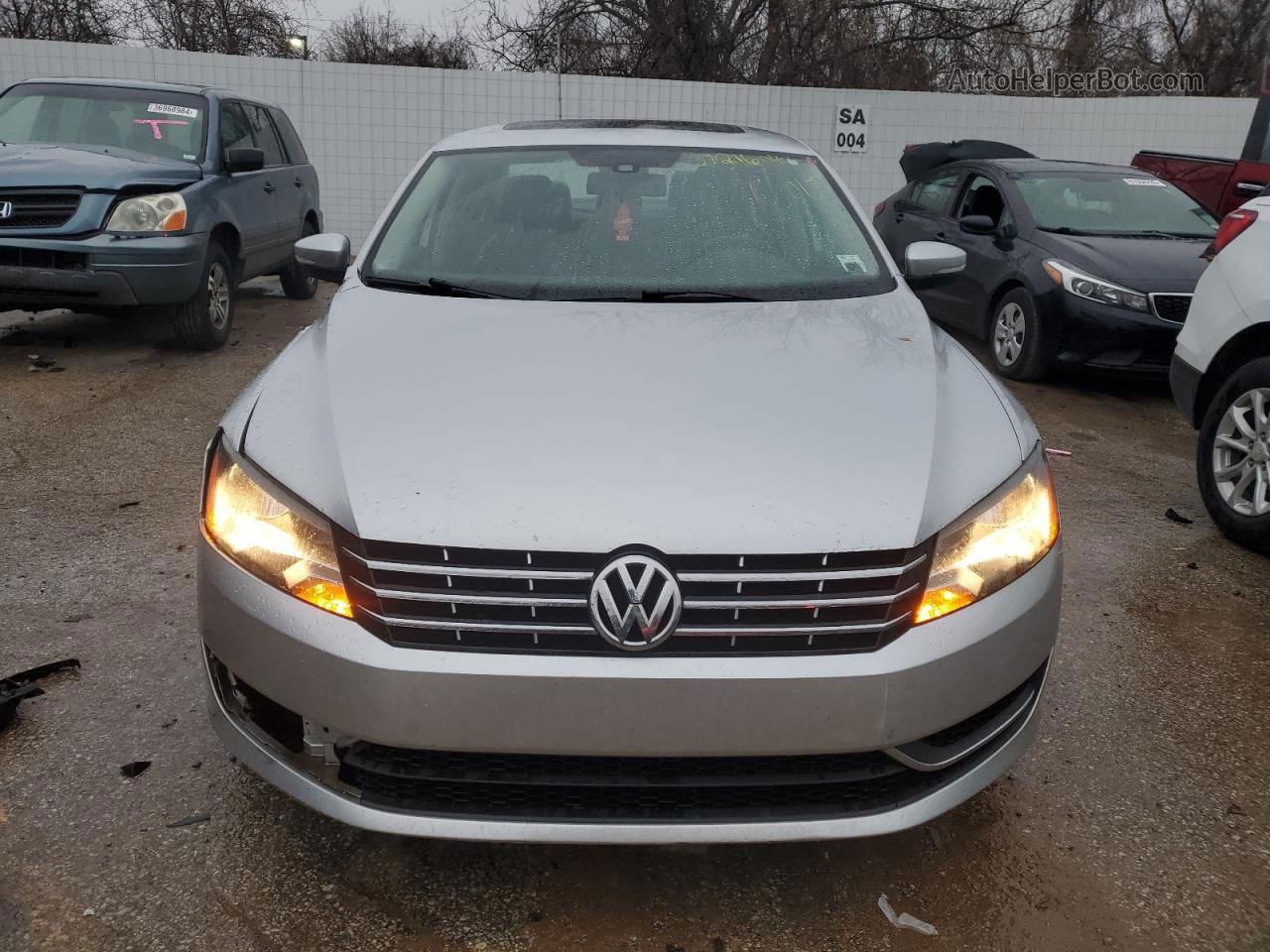 2013 Volkswagen Passat Se Silver vin: 1VWBN7A39DC053423