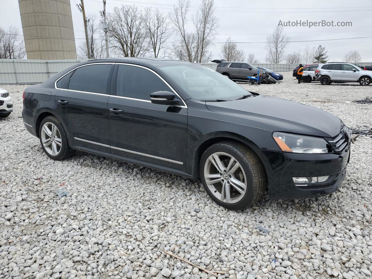 2014 Volkswagen Passat Se Black vin: 1VWBN7A39EC044478