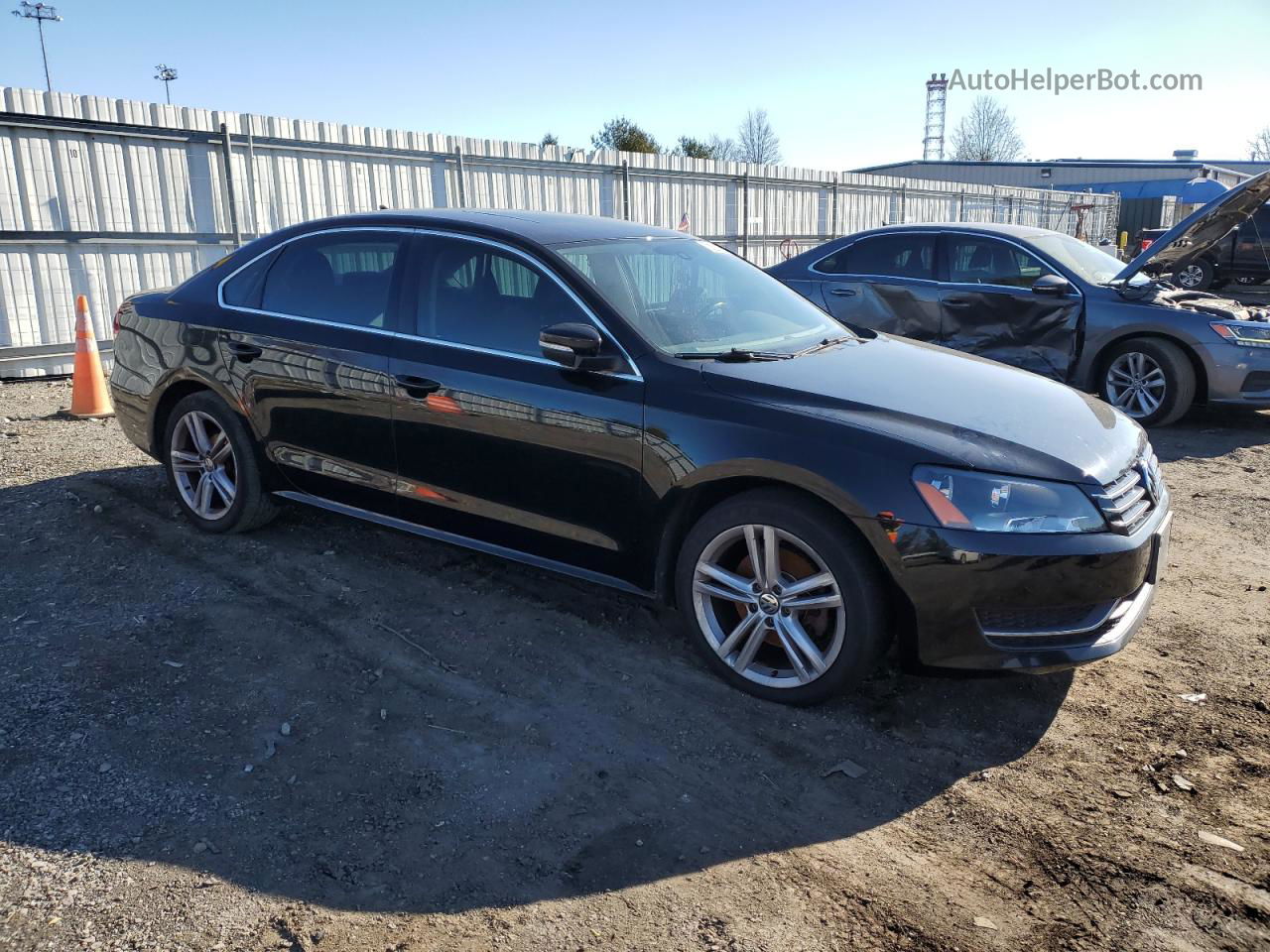 2014 Volkswagen Passat Se Black vin: 1VWBN7A39EC059501