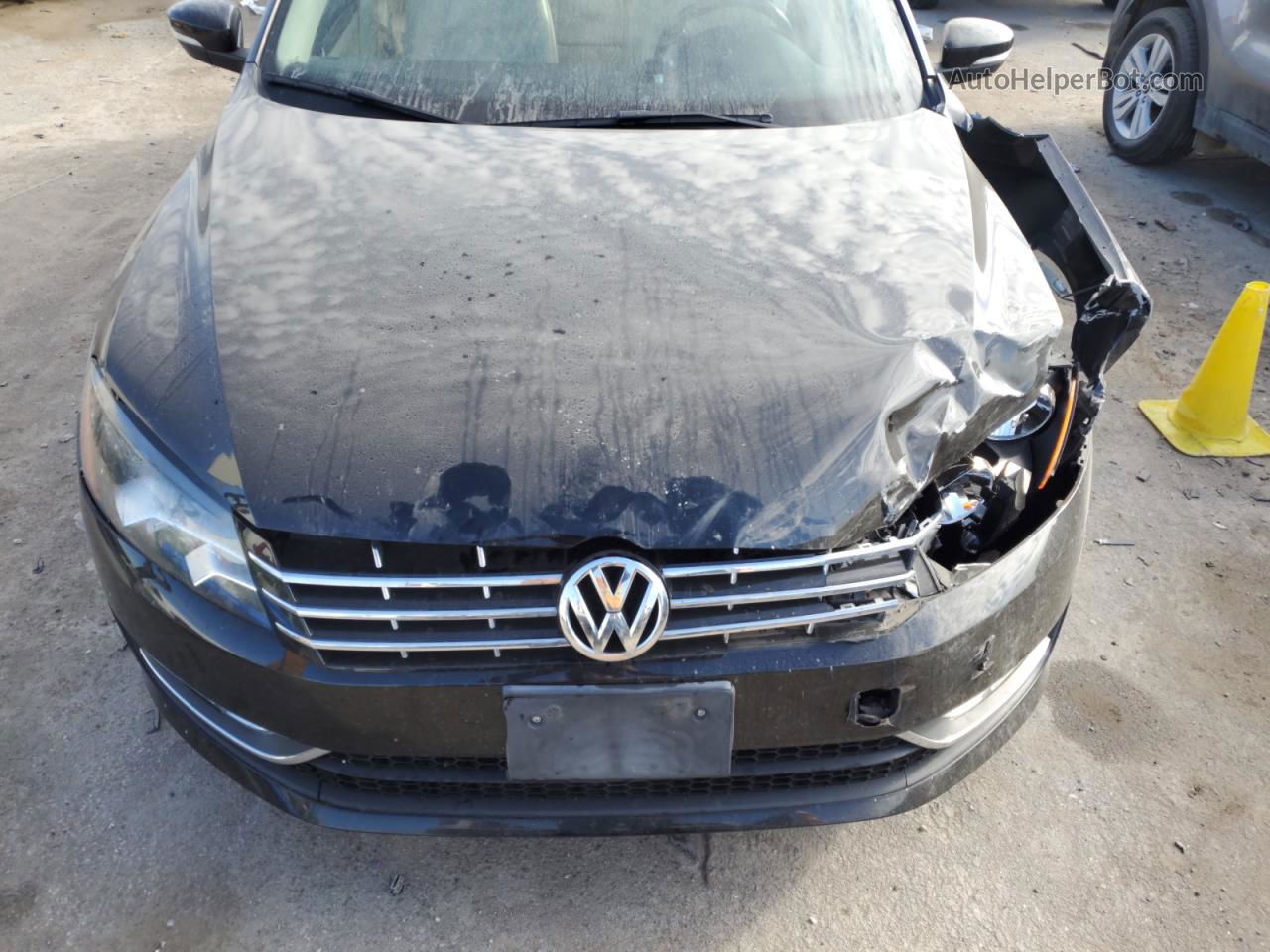 2014 Volkswagen Passat Se Черный vin: 1VWBN7A39EC081403