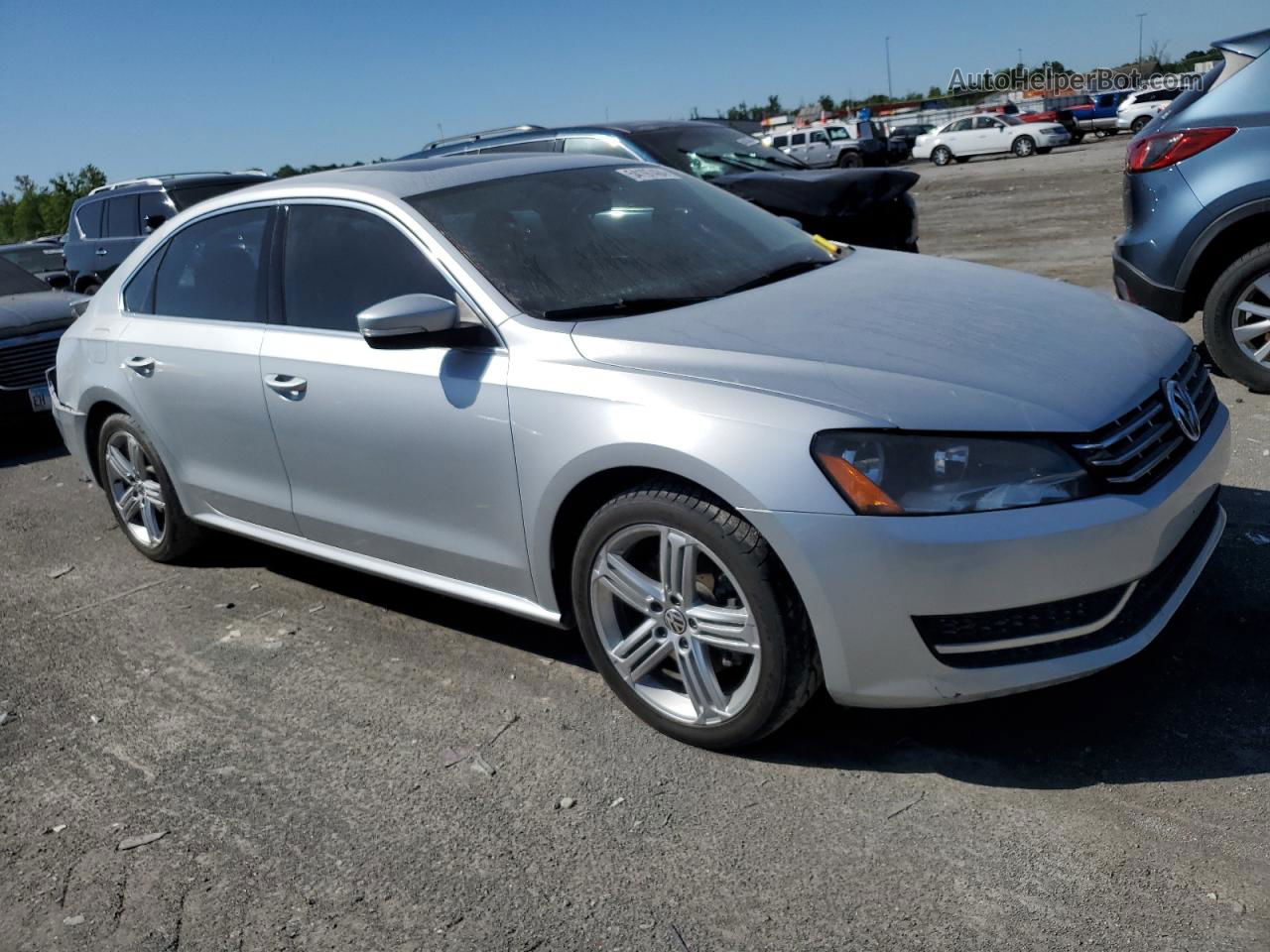 2014 Volkswagen Passat Se Silver vin: 1VWBN7A39EC084835