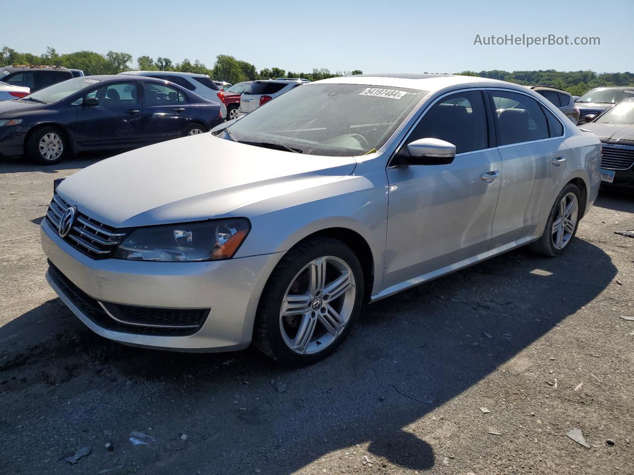 2014 Volkswagen Passat Se Silver vin: 1VWBN7A39EC084835