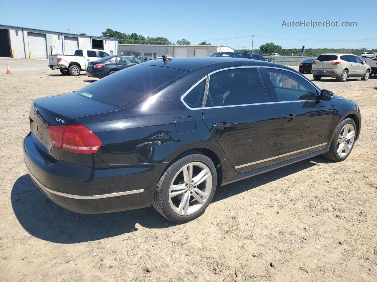 2014 Volkswagen Passat Se Черный vin: 1VWBN7A39EC089212