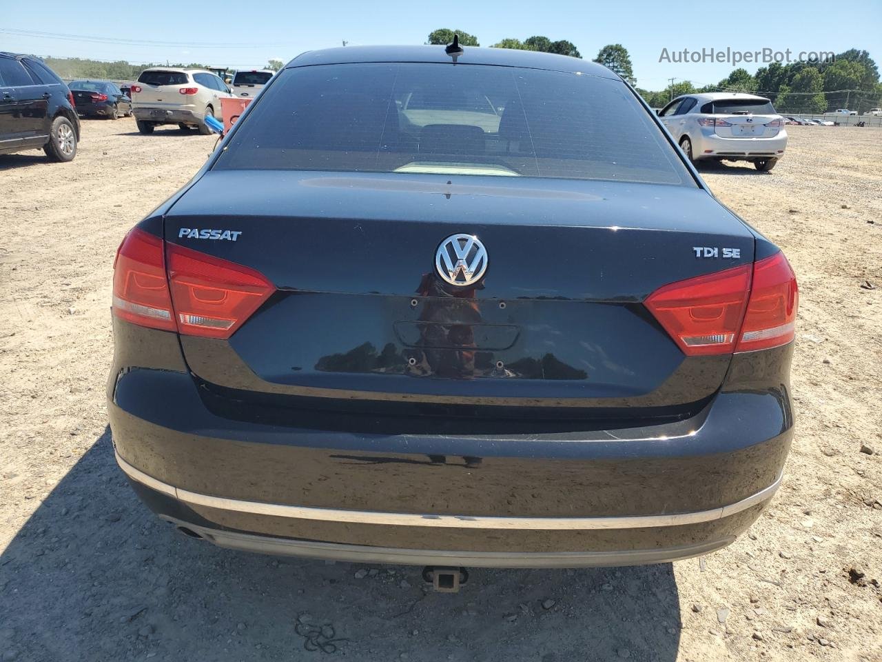 2014 Volkswagen Passat Se Черный vin: 1VWBN7A39EC089212