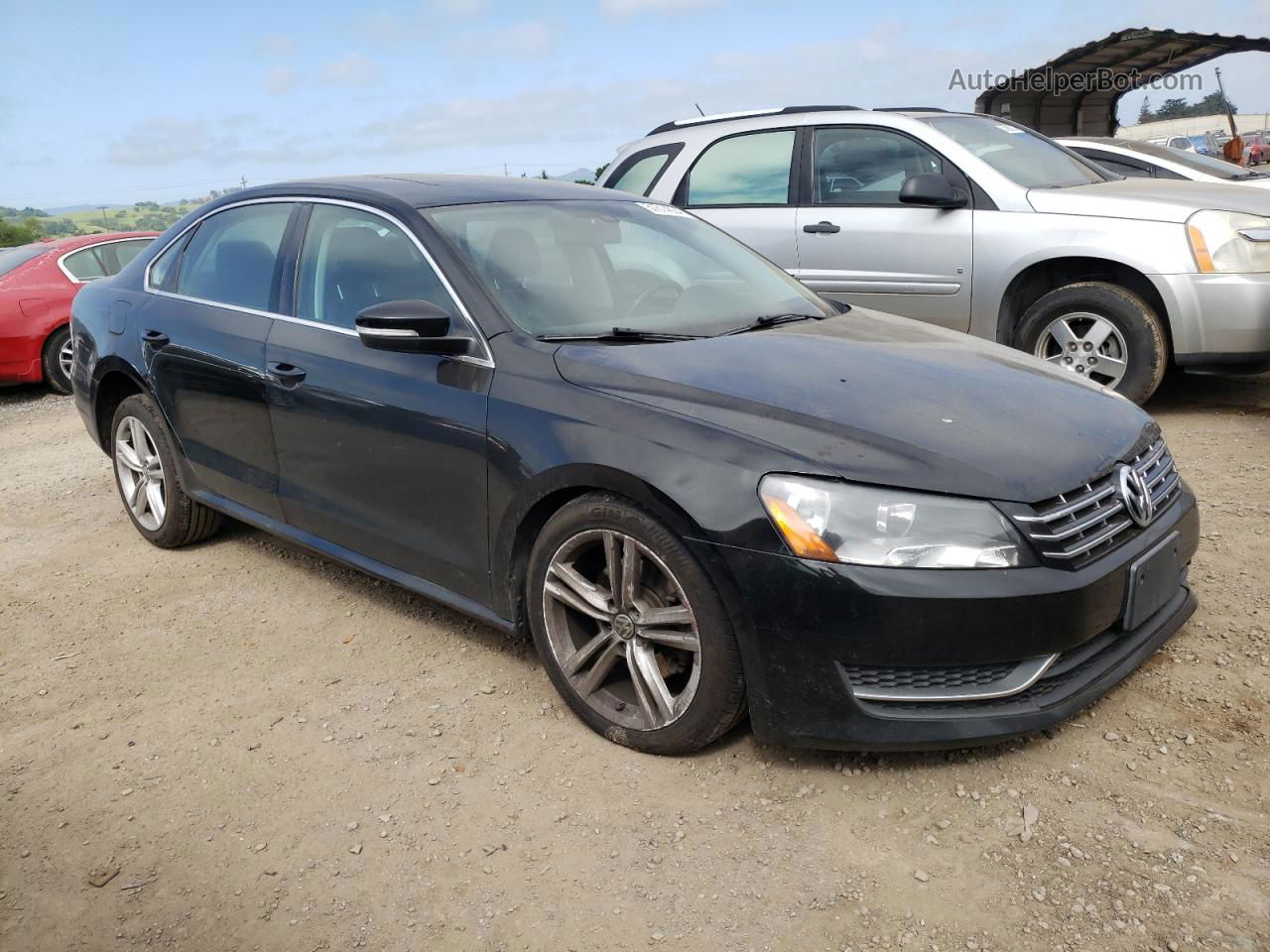 2014 Volkswagen Passat Se Black vin: 1VWBN7A39EC110754