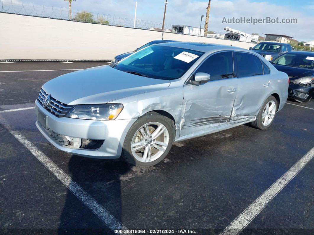 2014 Volkswagen Passat 2.0l Tdi Se Silver vin: 1VWBN7A39EC115596