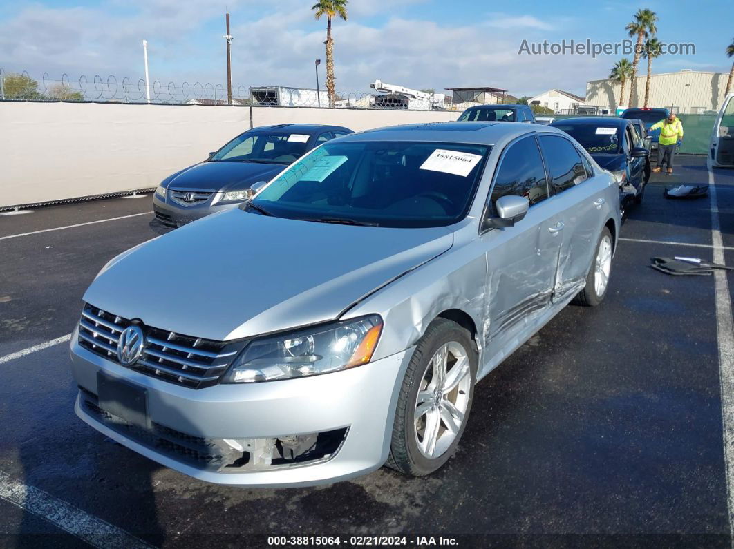 2014 Volkswagen Passat 2.0l Tdi Se Silver vin: 1VWBN7A39EC115596