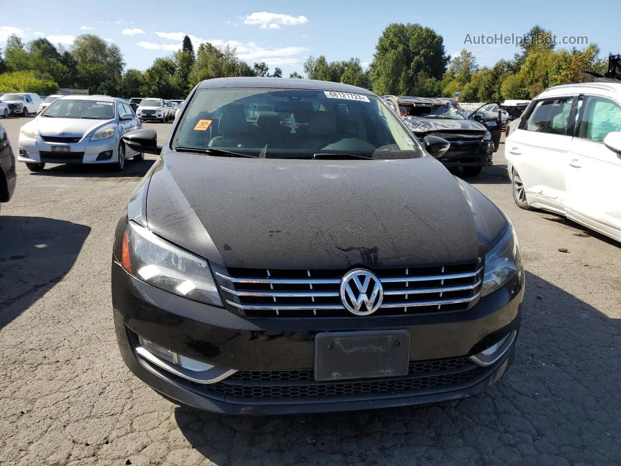 2012 Volkswagen Passat Se Black vin: 1VWBN7A3XCC017285