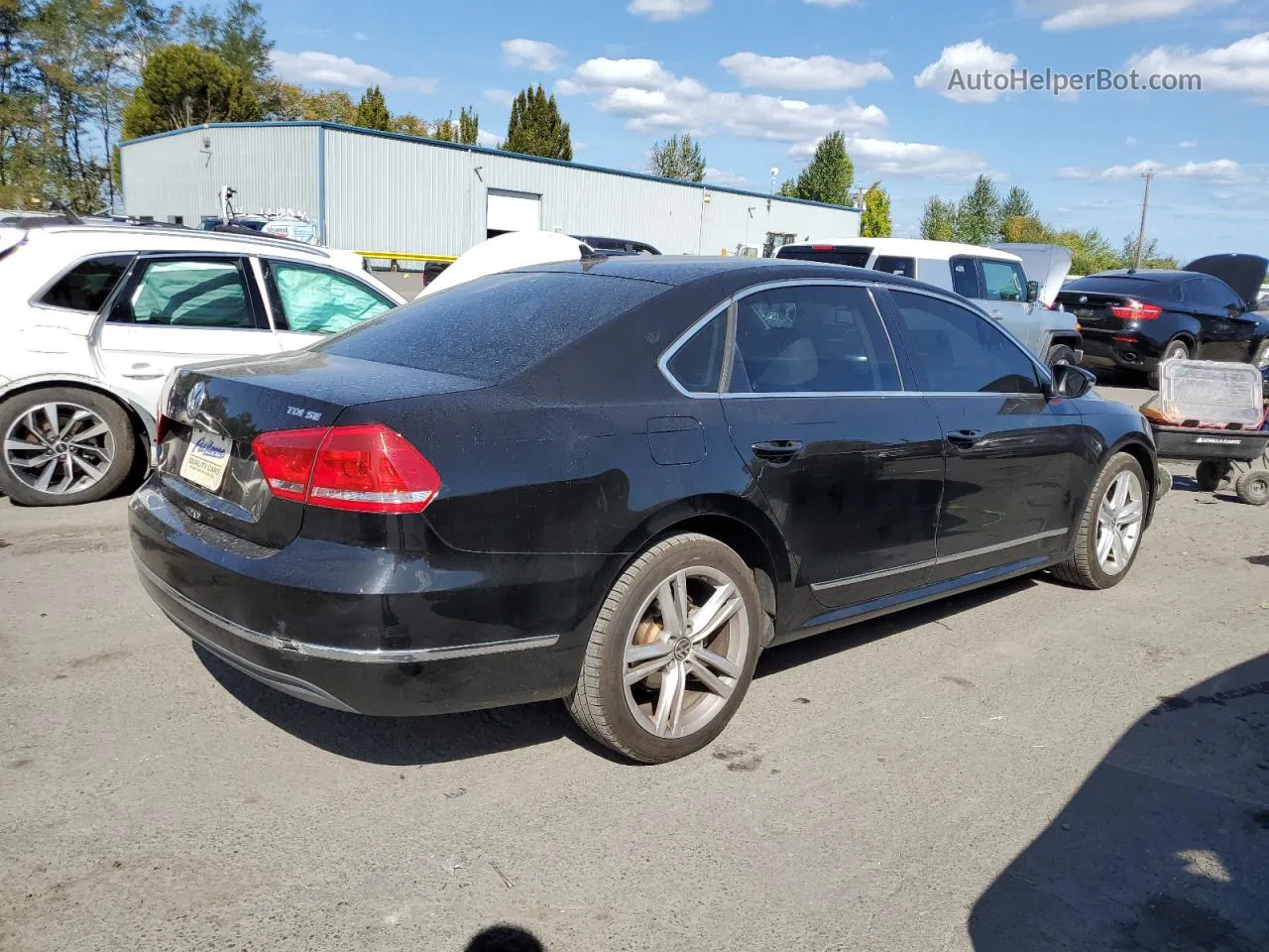 2012 Volkswagen Passat Se Black vin: 1VWBN7A3XCC017285