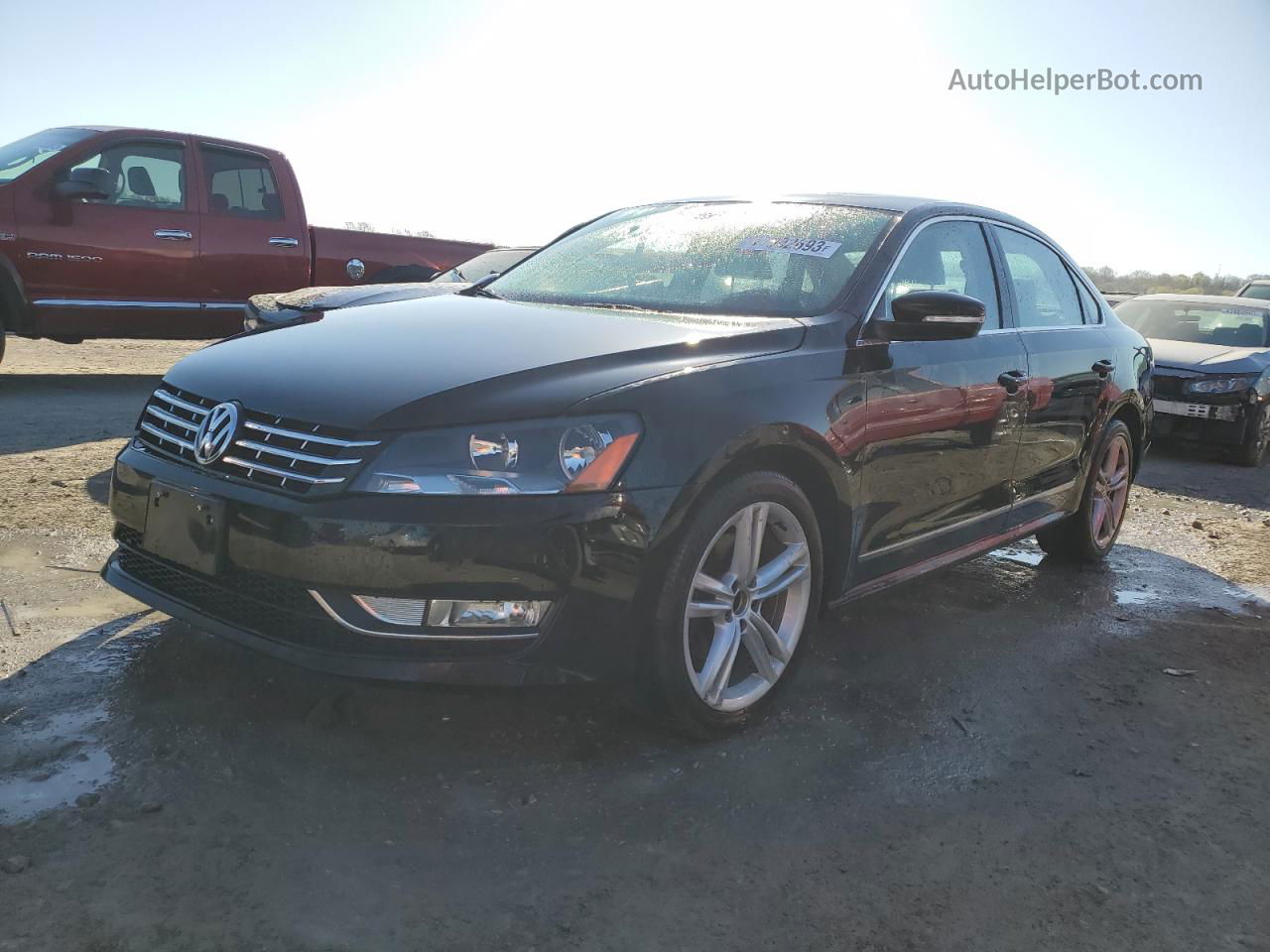 2013 Volkswagen Passat Se Black vin: 1VWBN7A3XDC045895