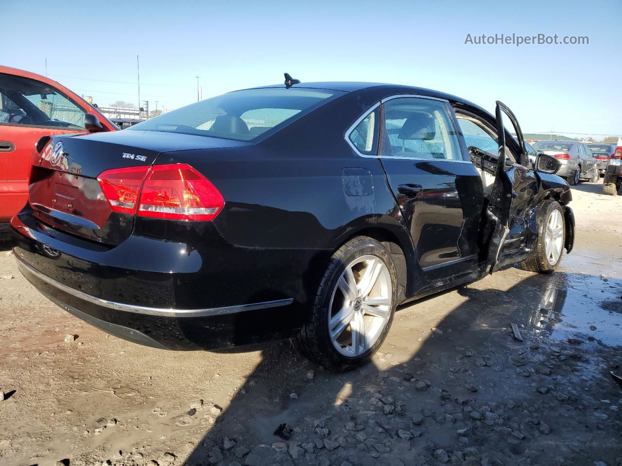 2013 Volkswagen Passat Se Black vin: 1VWBN7A3XDC045895