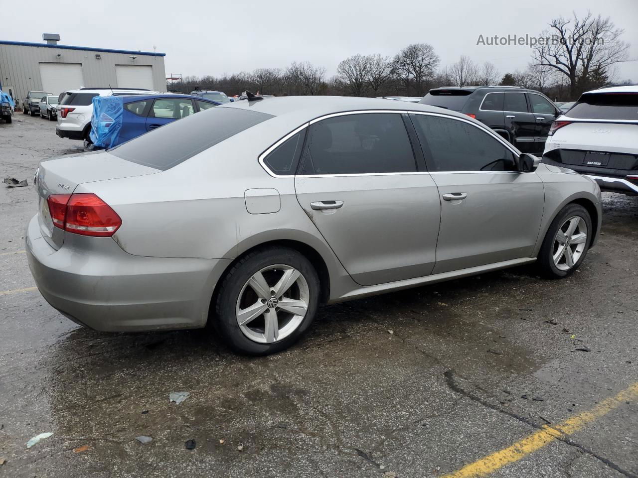 2013 Volkswagen Passat Se Silver vin: 1VWBN7A3XDC118876