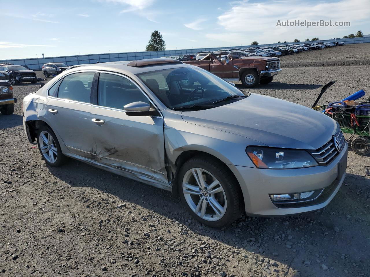 2014 Volkswagen Passat Se Silver vin: 1VWBN7A3XEC042366