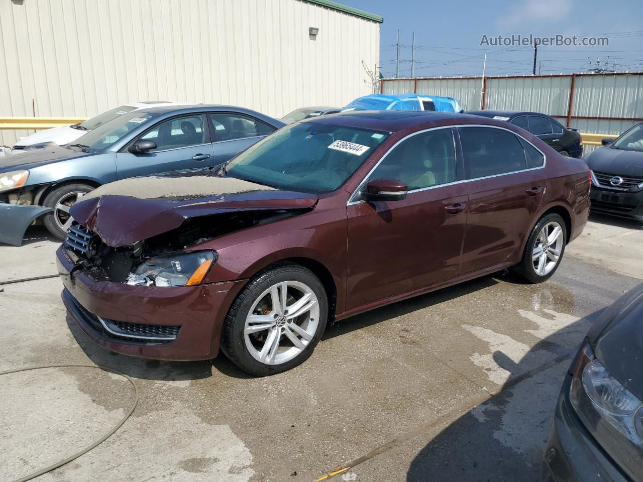 2014 Volkswagen Passat Se Темно-бордовый vin: 1VWBN7A3XEC064142