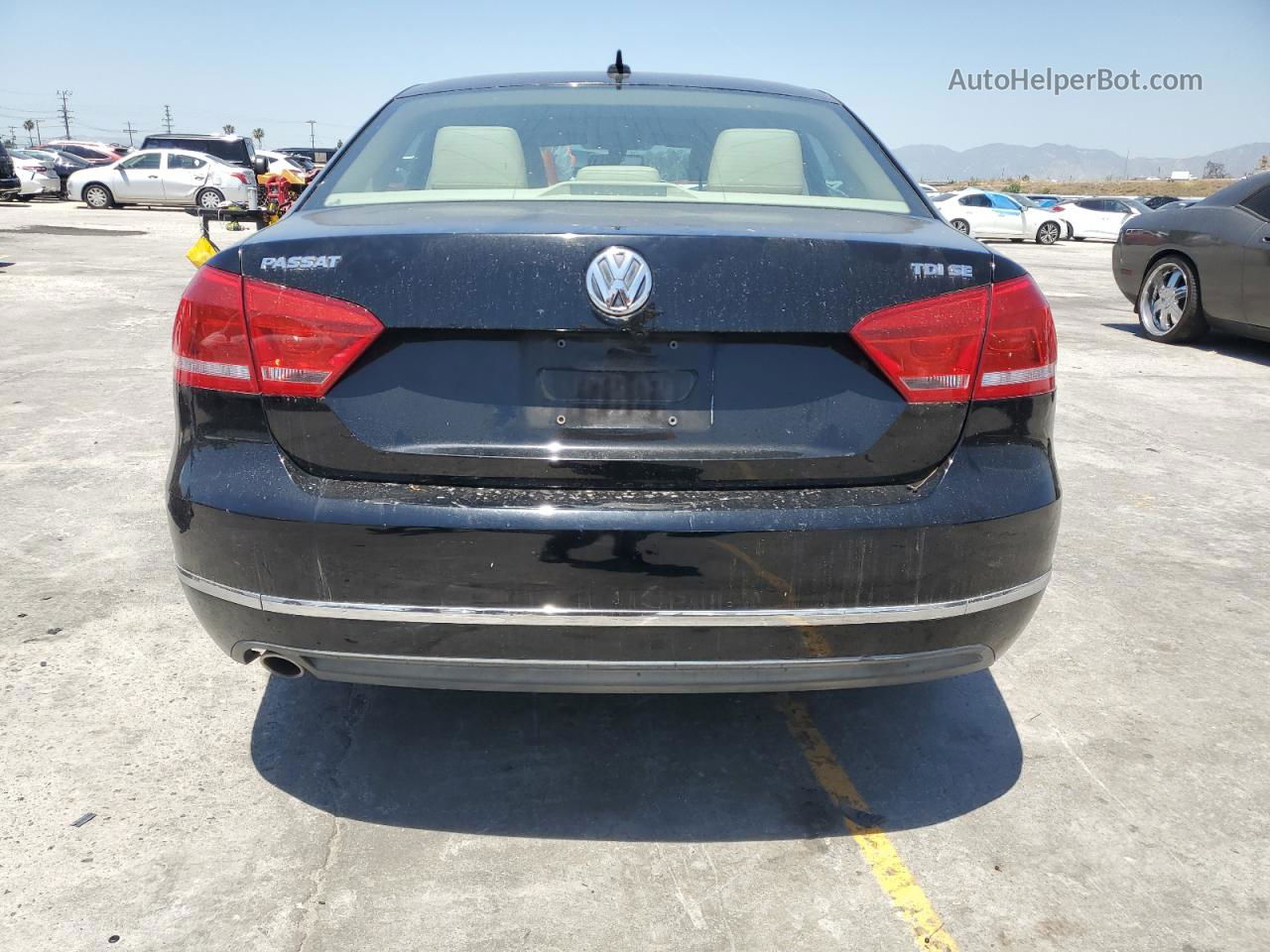 2014 Volkswagen Passat Se Black vin: 1VWBN7A3XEC079952