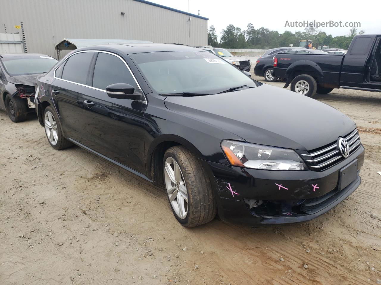 2014 Volkswagen Passat Se Black vin: 1VWBN7A3XEC104249