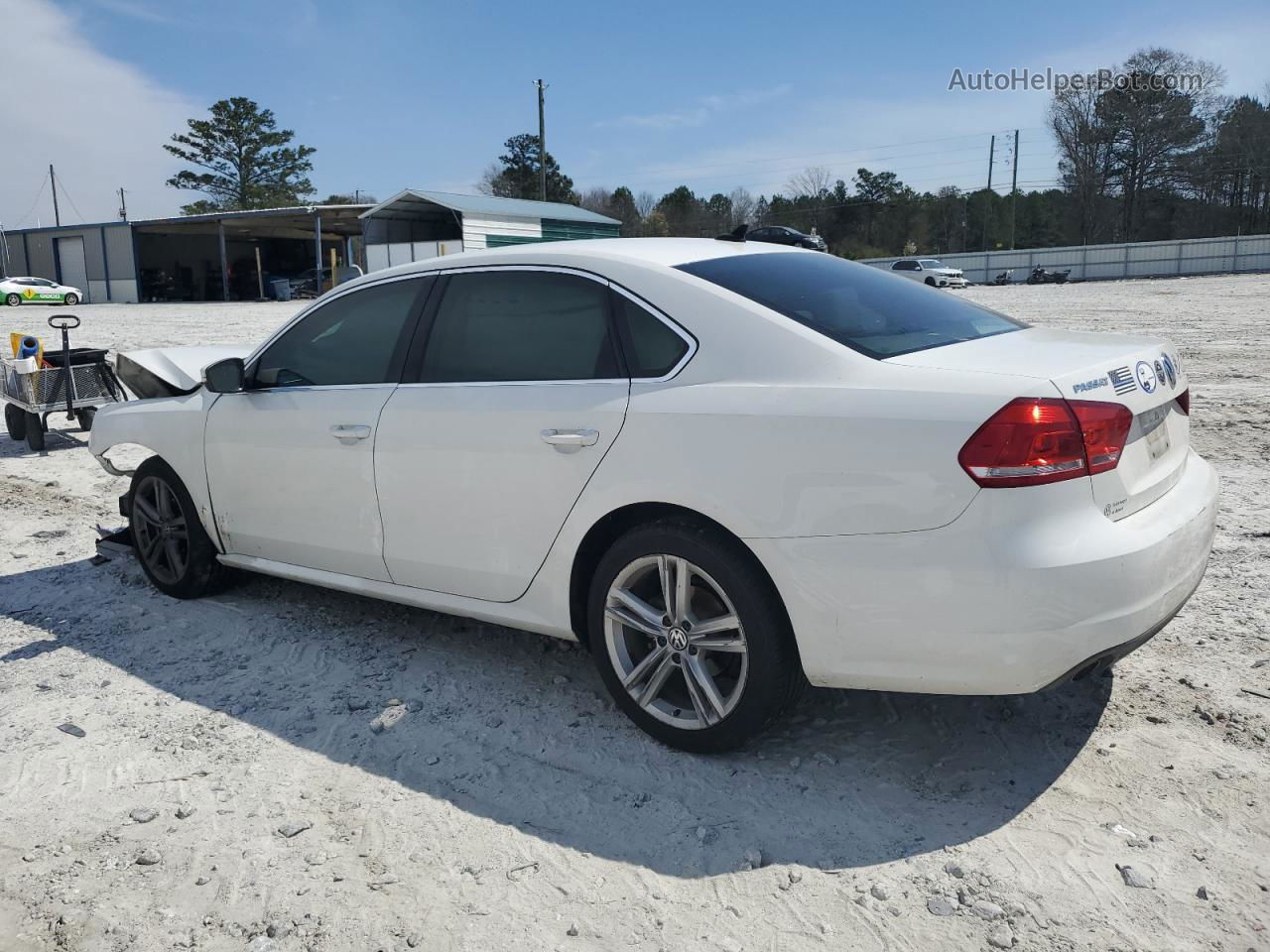 2014 Volkswagen Passat Se White vin: 1VWBN7A3XEC108267