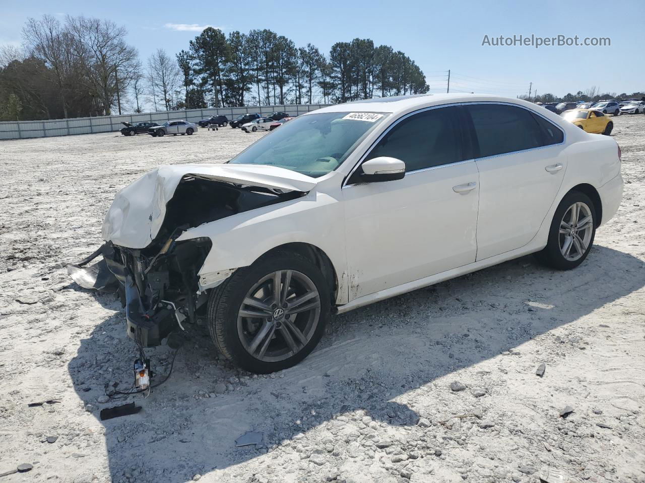 2014 Volkswagen Passat Se White vin: 1VWBN7A3XEC108267