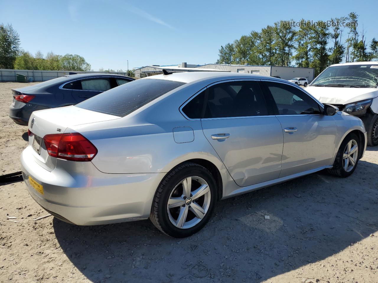 2012 Volkswagen Passat Se Silver vin: 1VWBP7A30CC027382