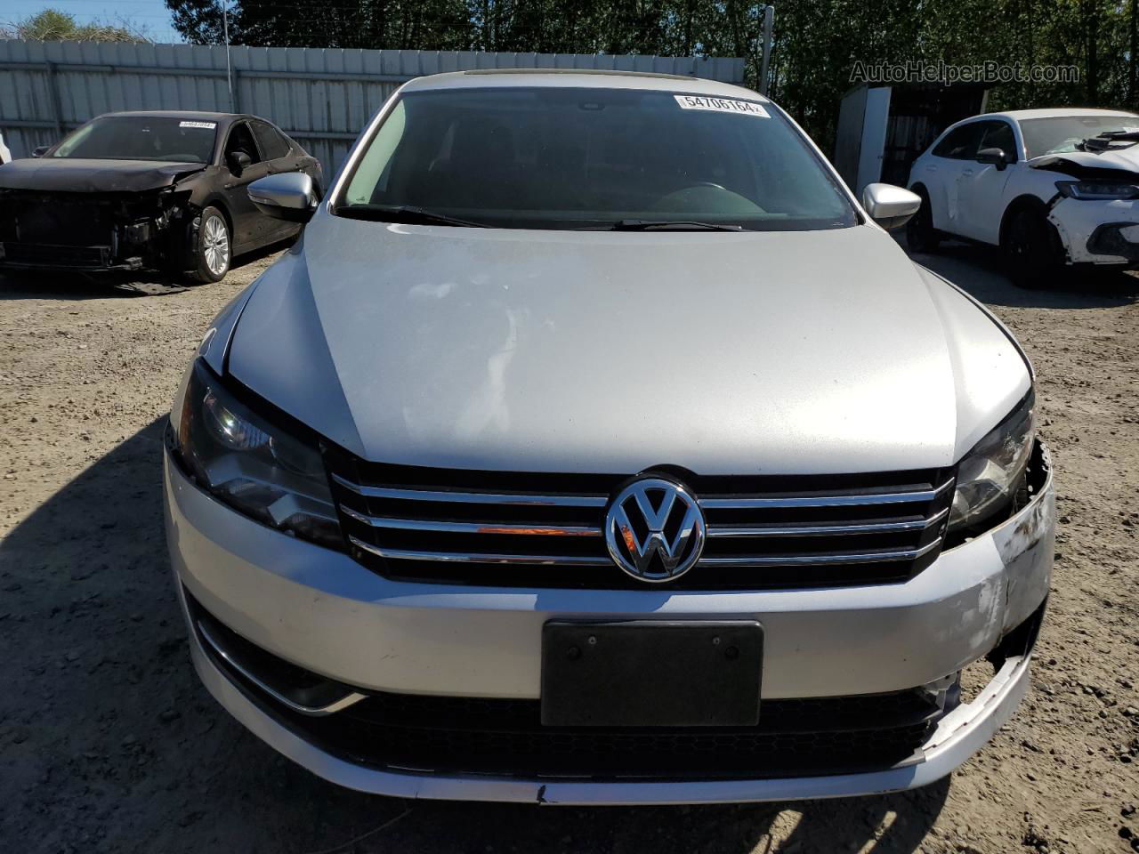 2012 Volkswagen Passat Se Silver vin: 1VWBP7A30CC027382