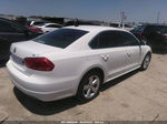 2012 Volkswagen Passat Se W/sunroof White vin: 1VWBP7A30CC077313