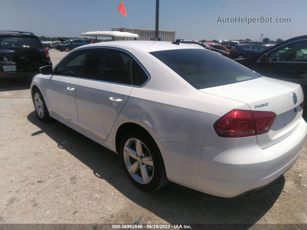 2012 Volkswagen Passat Se W/sunroof White vin: 1VWBP7A30CC077313