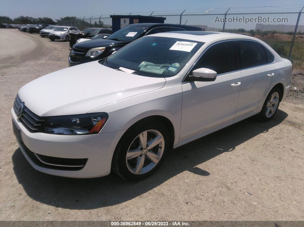 2012 Volkswagen Passat Se W/sunroof White vin: 1VWBP7A30CC077313