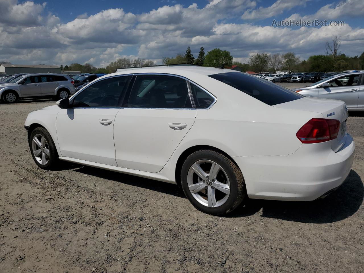 2012 Volkswagen Passat Se White vin: 1VWBP7A30CC082480