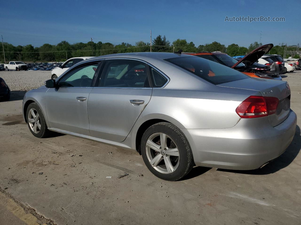 2013 Volkswagen Passat Se Silver vin: 1VWBP7A30DC015623