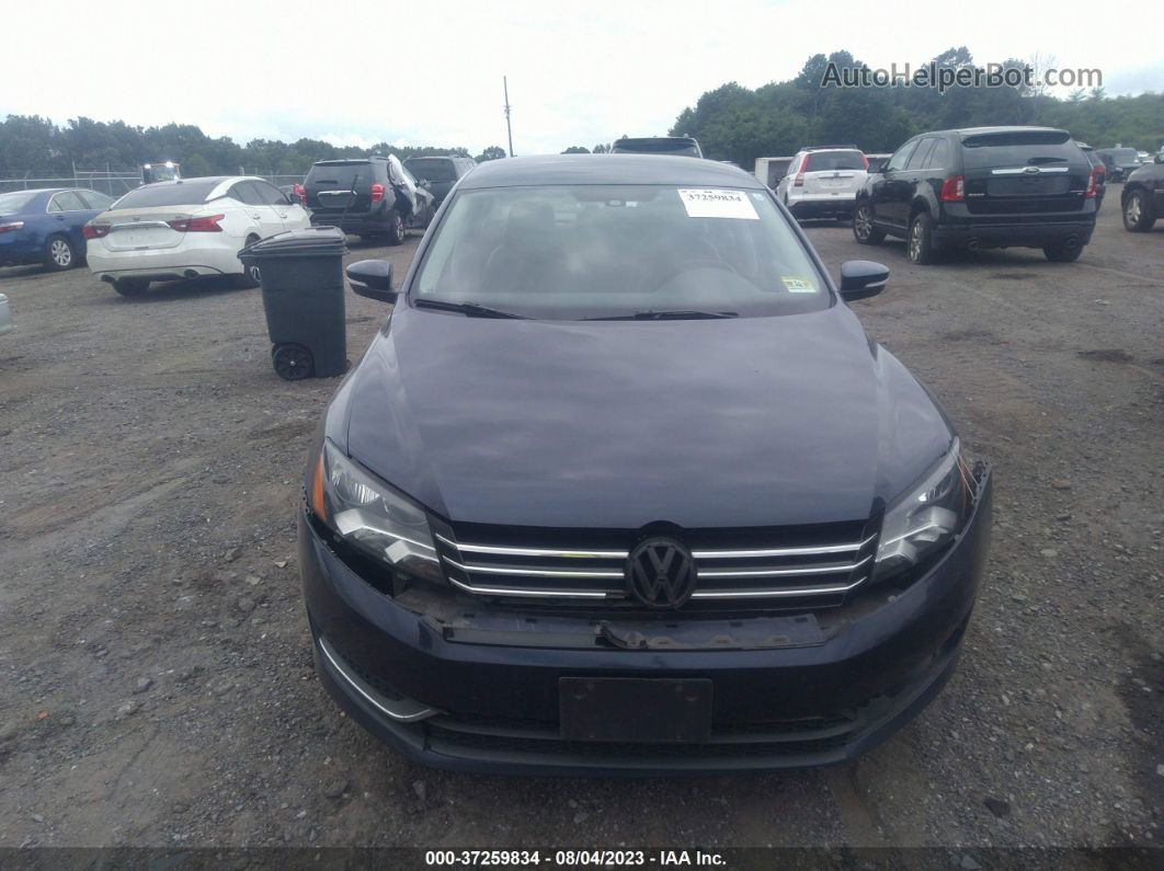 2013 Volkswagen Passat Se Dark Blue vin: 1VWBP7A30DC054034