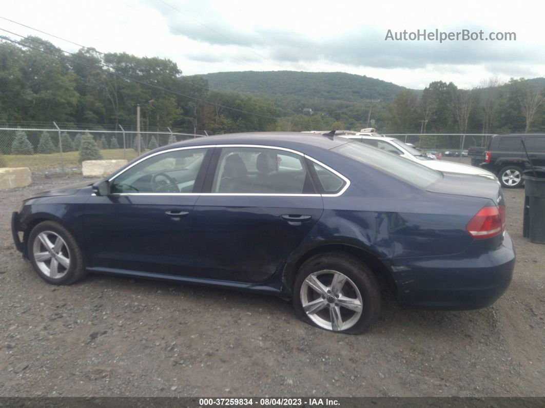 2013 Volkswagen Passat Se Dark Blue vin: 1VWBP7A30DC054034