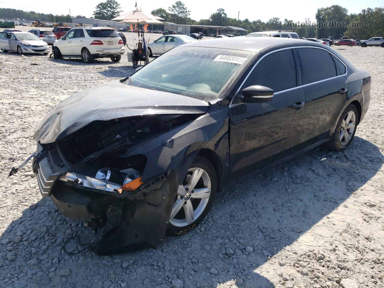 2013 Volkswagen Passat Se Black vin: 1VWBP7A30DC057760