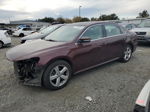 2013 Volkswagen Passat Se Burgundy vin: 1VWBP7A30DC111302