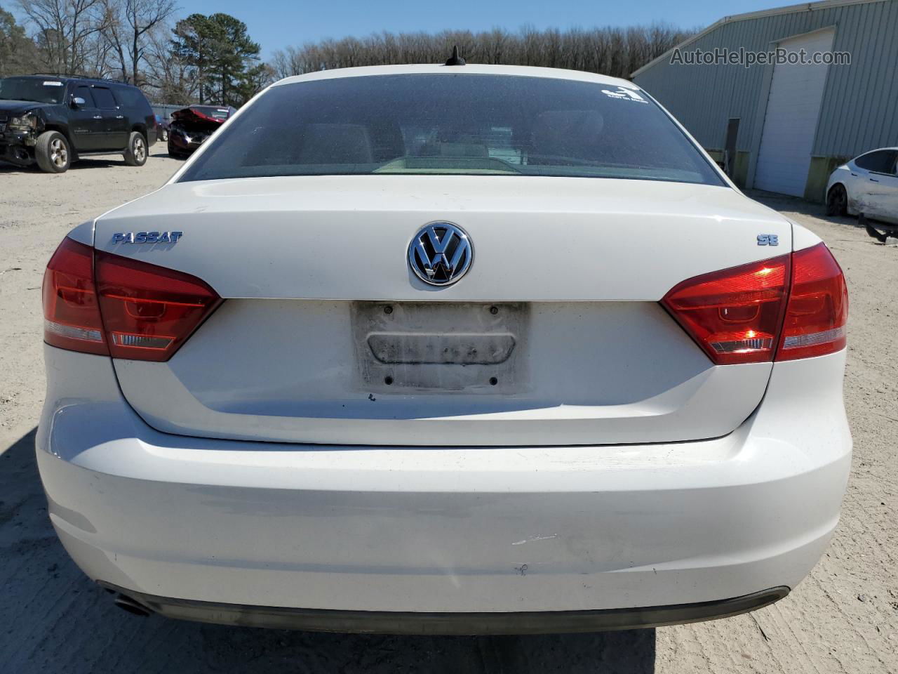 2013 Volkswagen Passat Se White vin: 1VWBP7A30DC124504