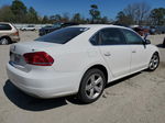 2013 Volkswagen Passat Se White vin: 1VWBP7A30DC124504