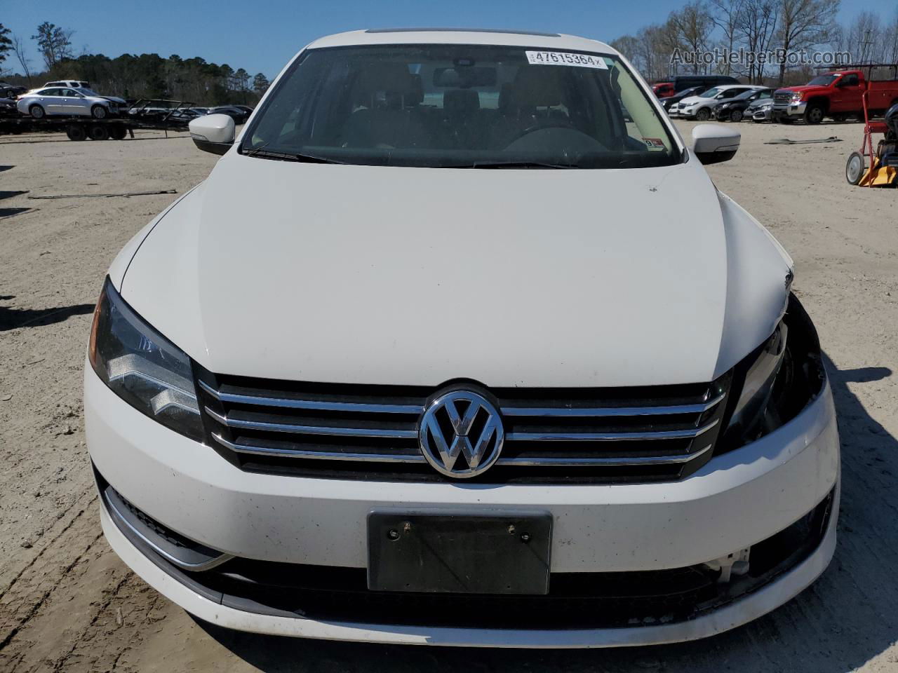 2013 Volkswagen Passat Se White vin: 1VWBP7A30DC124504