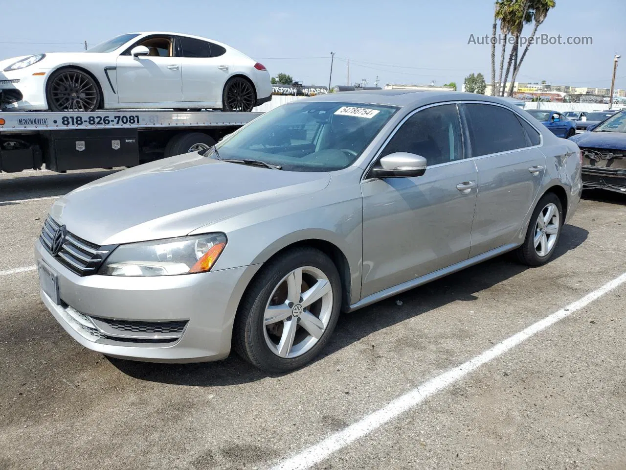 2013 Volkswagen Passat Se Silver vin: 1VWBP7A30DC125586