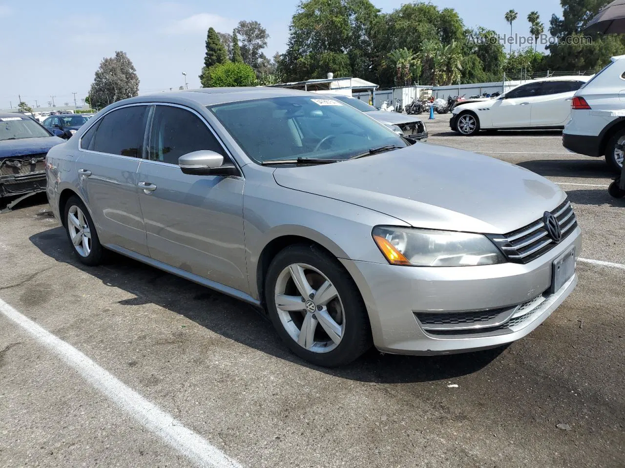 2013 Volkswagen Passat Se Silver vin: 1VWBP7A30DC125586