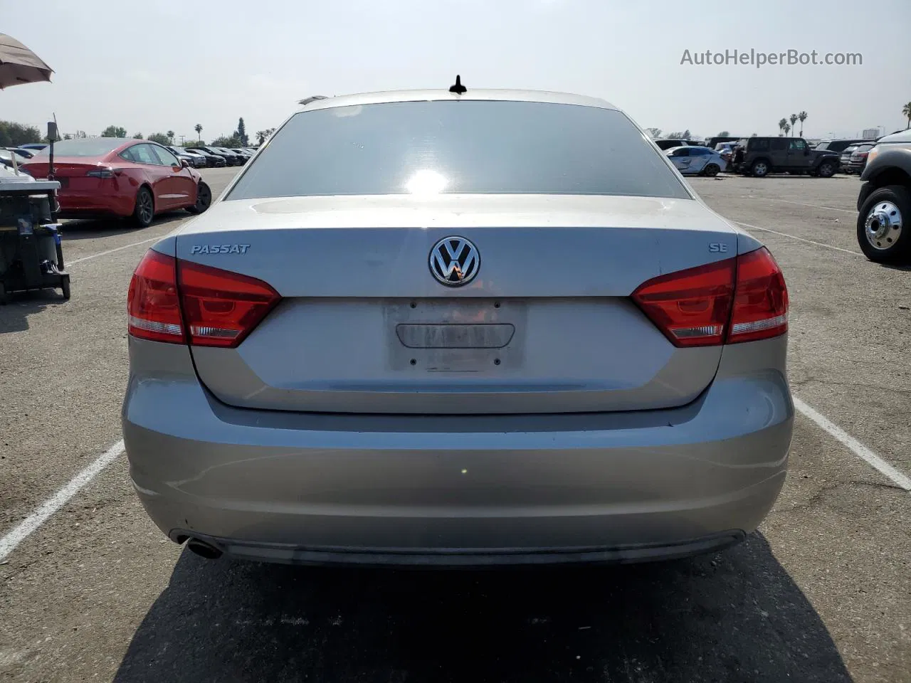 2013 Volkswagen Passat Se Silver vin: 1VWBP7A30DC125586